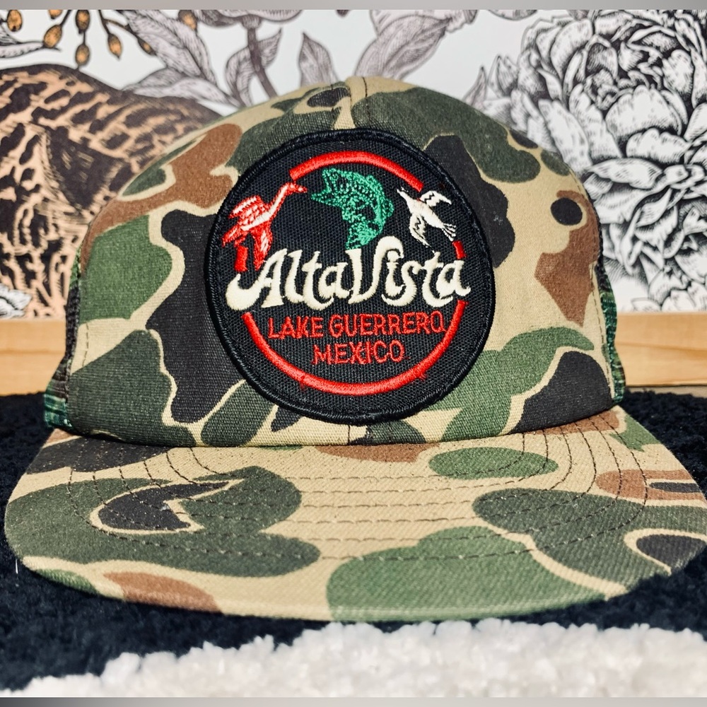 Vintage Alta Vista Mexico Camo Trucker Hat